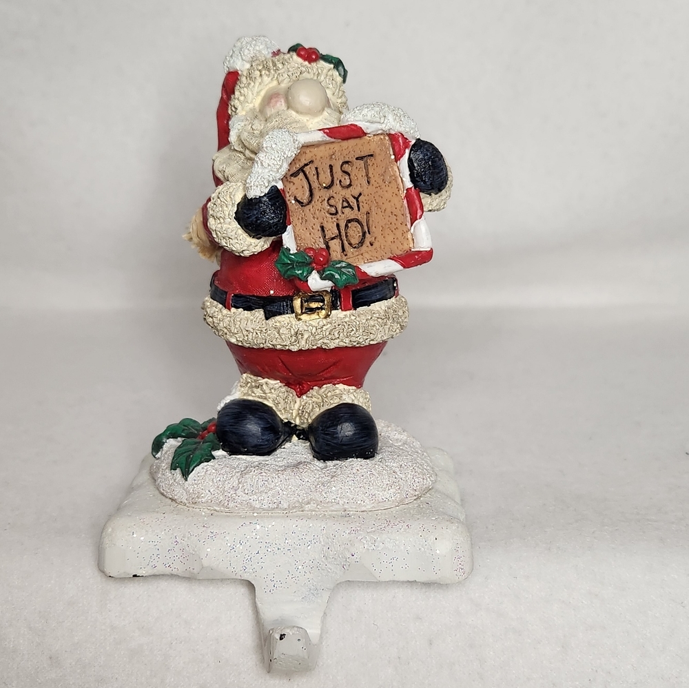 Weighted Santa Claus Stocking Holder Sturdy Piece Snow-Covered Base Sturdy Piece
